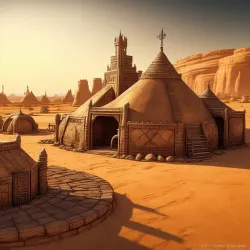 Game of thrones Dothraki style desert camp oasis