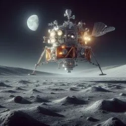 Spacecraft landing on the moon