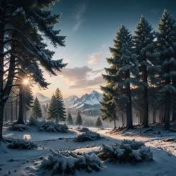 Winter's Frosty Wonderland at Dawn